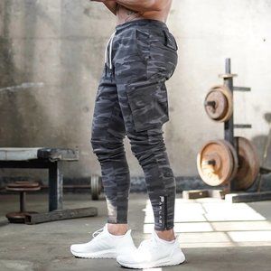 Parlazi Tapered Joggers Skinny Cargo Pants Men Slim Sweatpants Gym Workout L-3XL